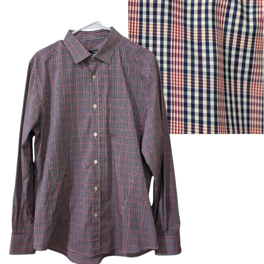 Z Zegna Drop 8 Fit Plaid Button-Down Shirt Men's US 17, Large